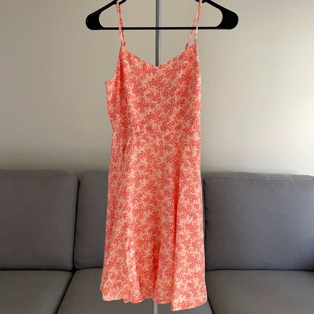 Orange and white star dress